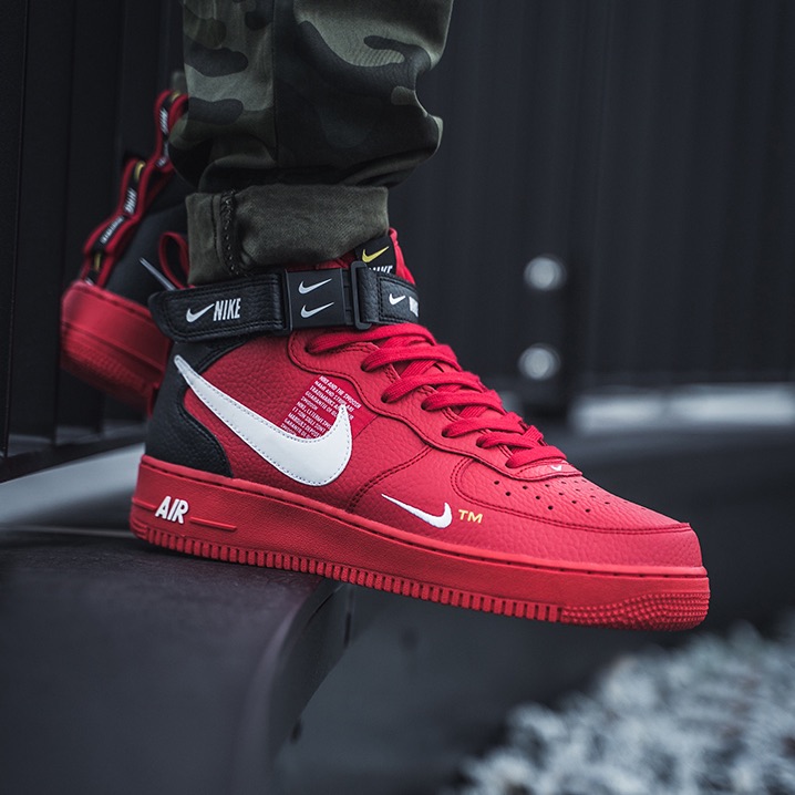 air force 1 mid lv8 red mens