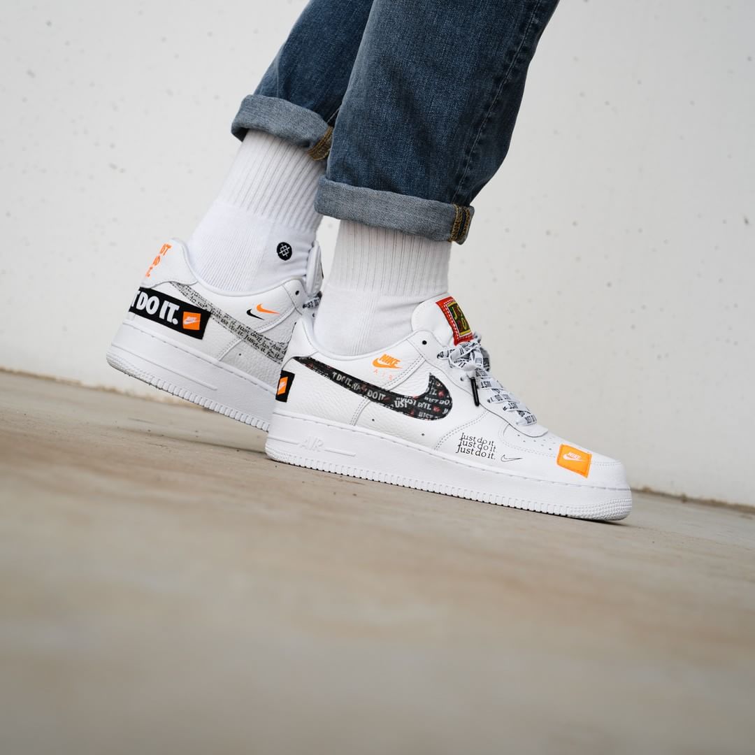 Nike Air Force 1 '07 Just Do It White/Black-Total Orange - AR7719-100 |  Sneaker District