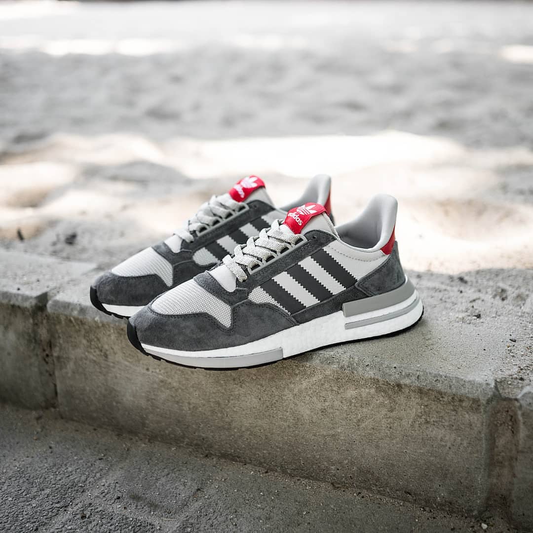 insidesneakers • Adidas ZX 500 RM Grey / White / Scarlet • B42204