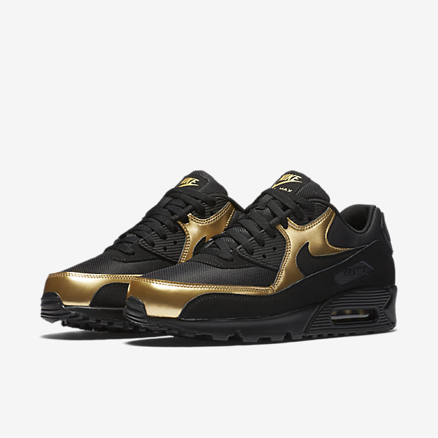 nike air max 90 essential black and gold