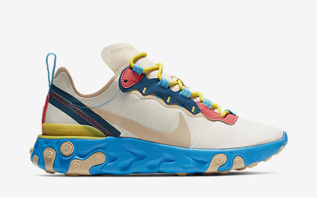 nike react element 55 light grey cream