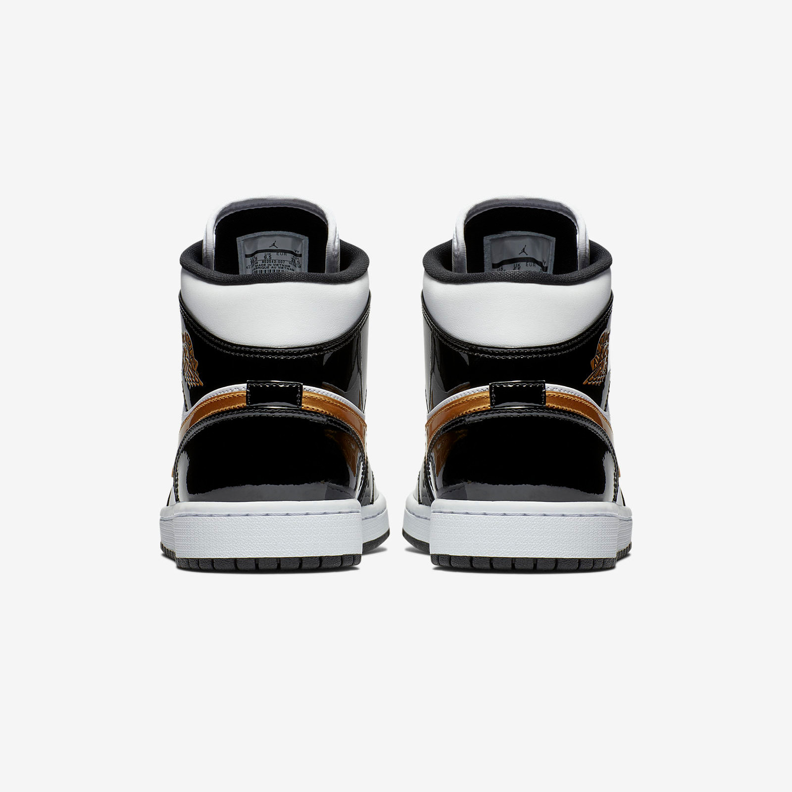 Air Jordan 1 Mid Patent
Black / White / Gold