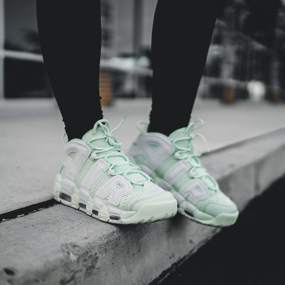 Nike Air More Uptempo Barely Green / White