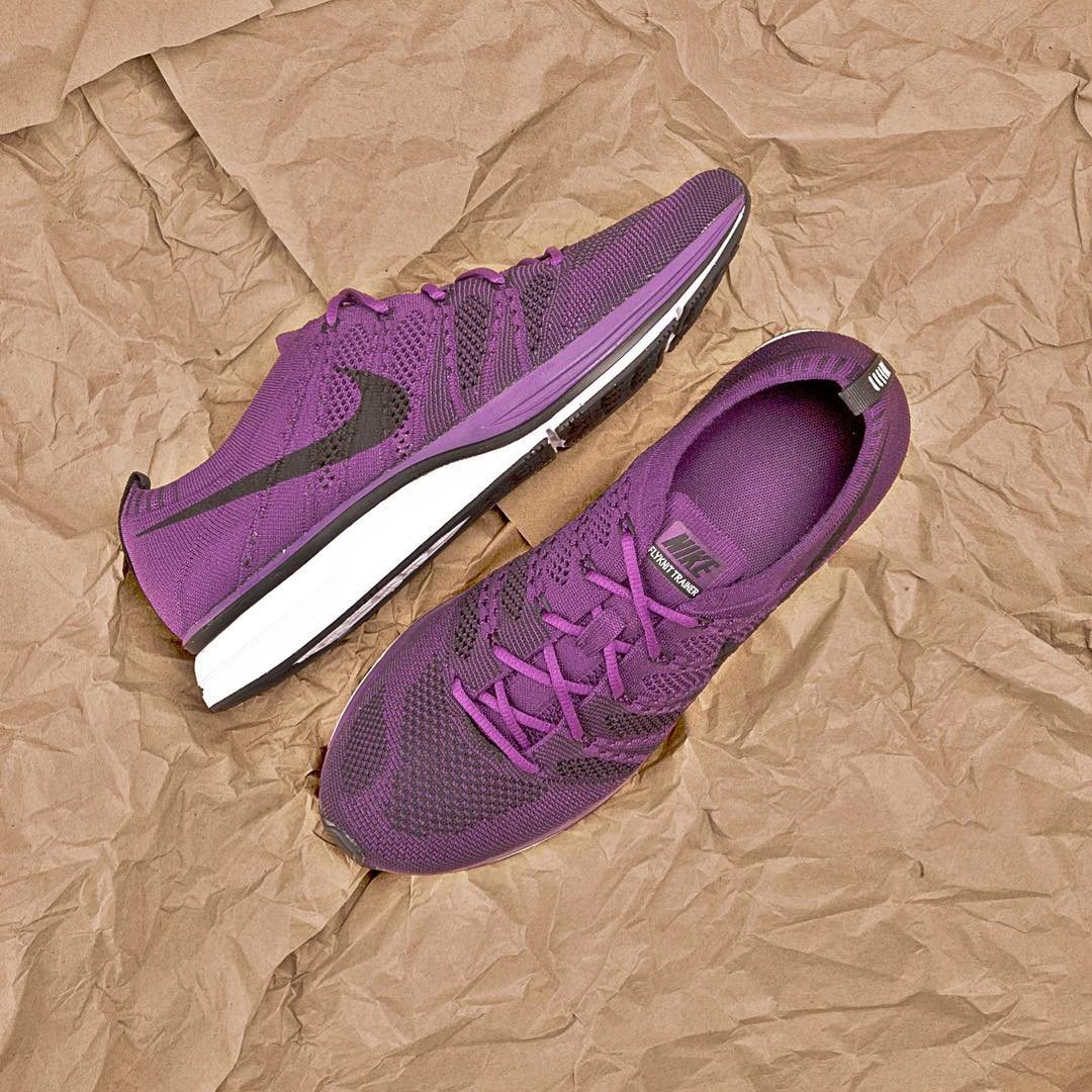 nike flyknit trainer night purple