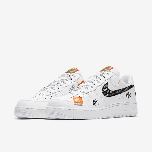 Nike Air Force 1 `07 Premium « Just Do It » White / Black / Orange