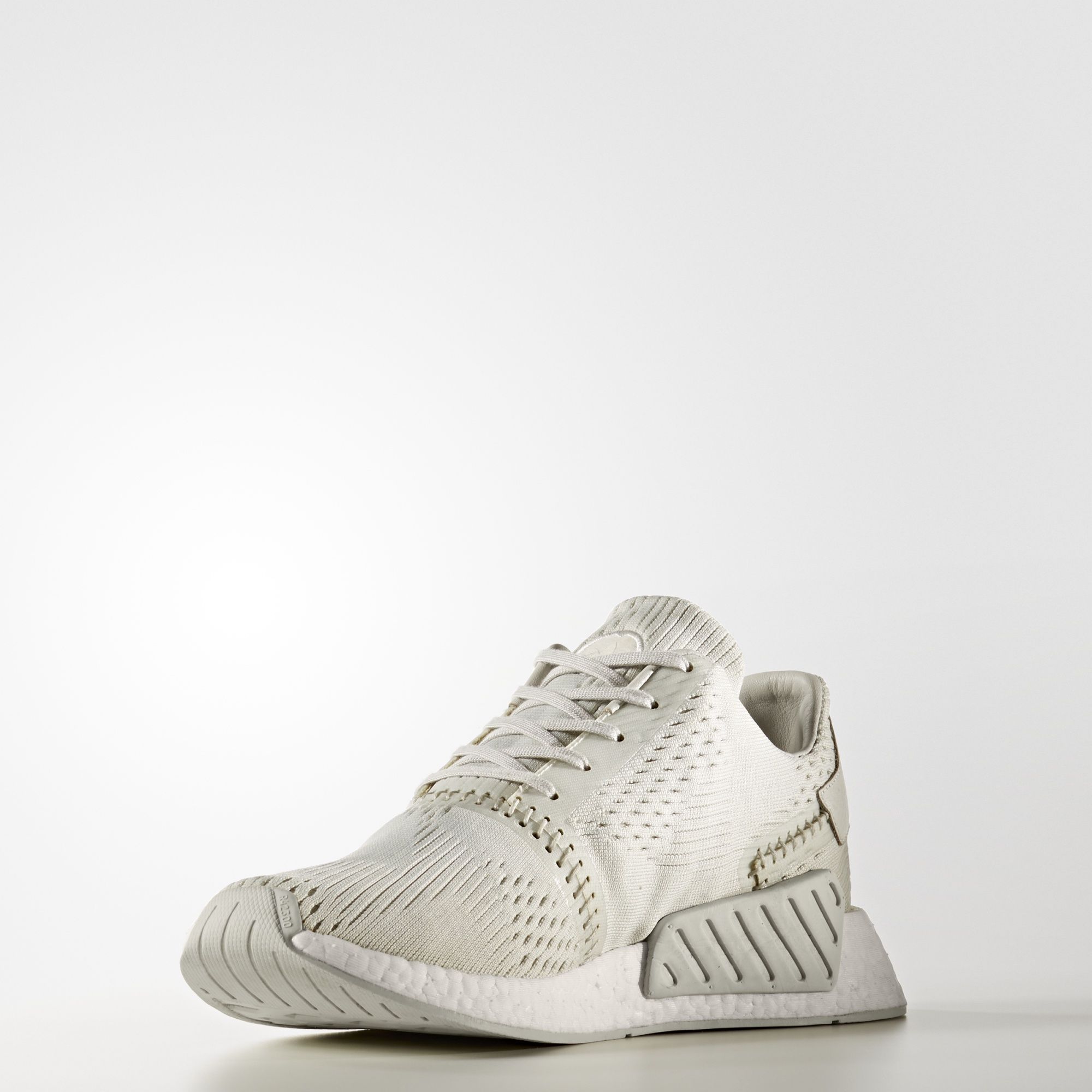 Adidas Originals by Wings + Horns 
NMD_R2 Primeknit Boost
Off-White / White