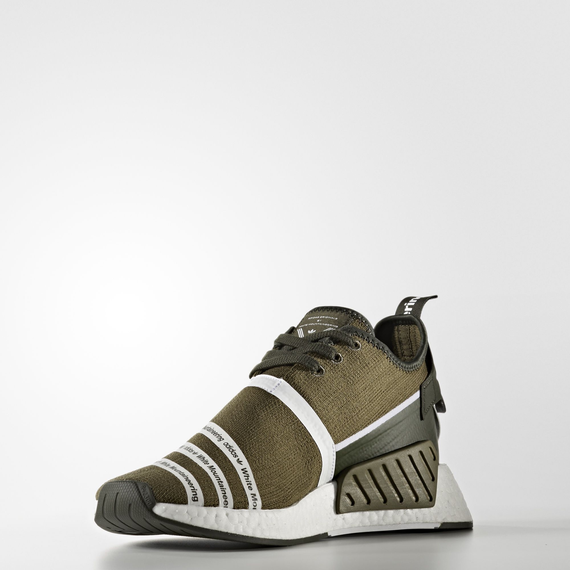 Adidas x White Mountaineering
NMD_R2 Primeknit
Trace Olive / Footwear White