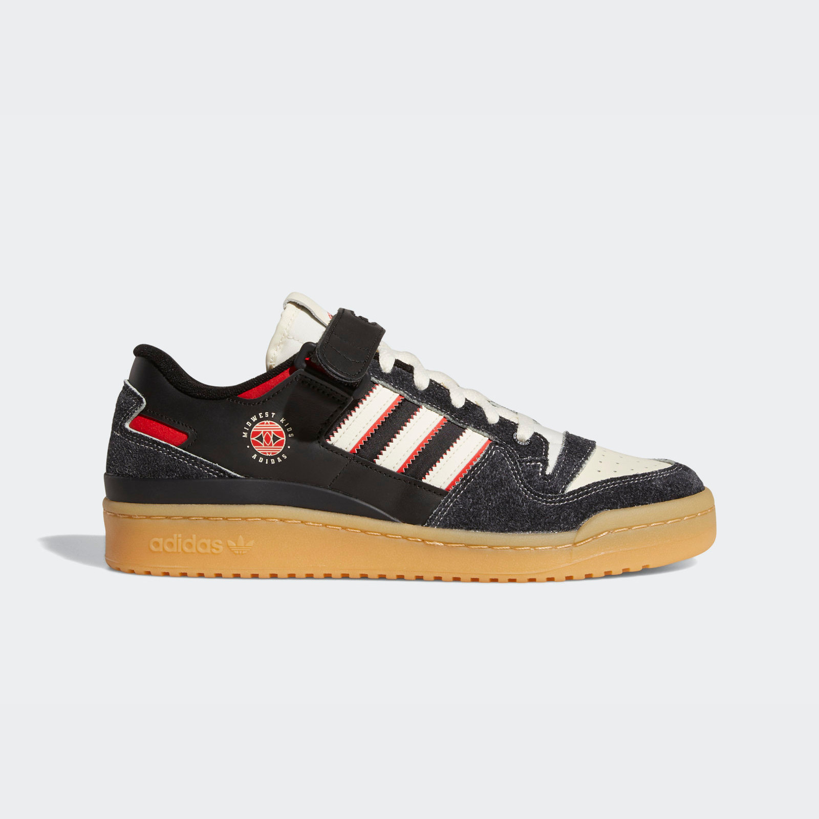 Midwest Kids x Adidas
Forum Low
Black / White / Red
