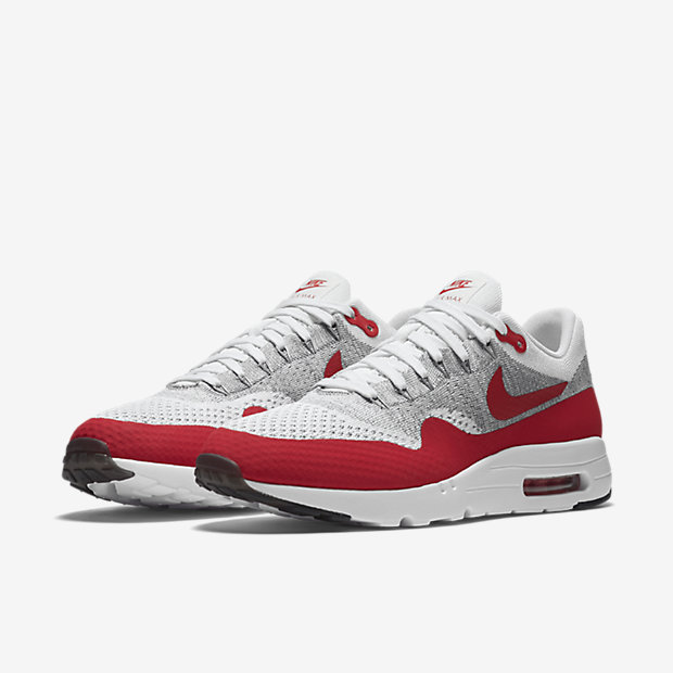 Nike Air Max 1 Ultra Flyknit
White / University Red